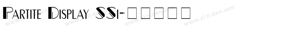 Partite Display SSi字体转换
